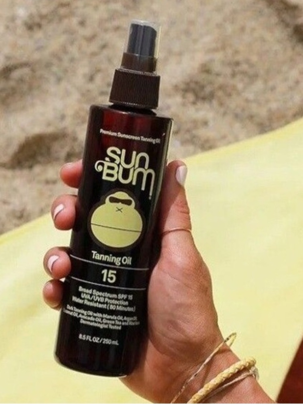 Sun Bum Brown Tanning Oil SPF 15 - Moisturizing Spray for a Sun-Kissed Glow